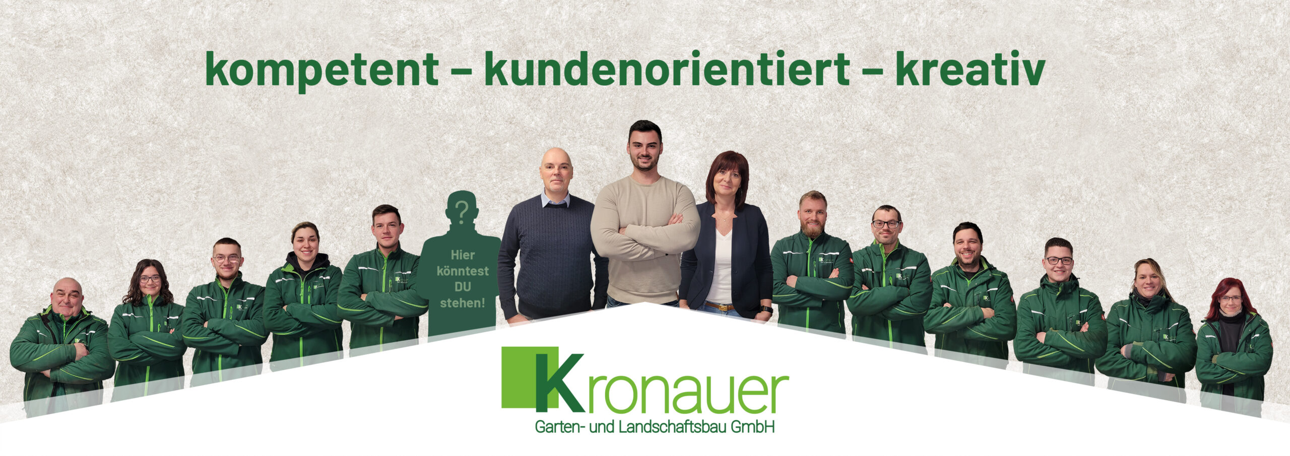 Gruppenbild_Titel_März2023 kompetent – kundenorientiert – kreativ – Das sind Kronauer Galabau. Mit unserem großartigen Team im Rücken sind wir Ihr perfekter Partner für das nächste Garten- und Landschaftsbauprojekt.